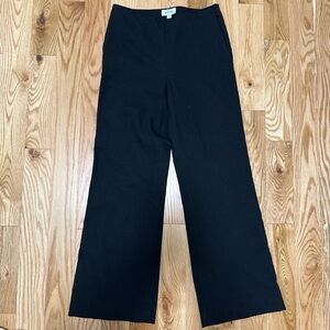 Steven Alan cotton wool blend black wide leg pants